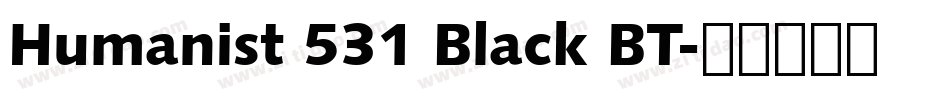 Humanist 531 Black BT字体转换